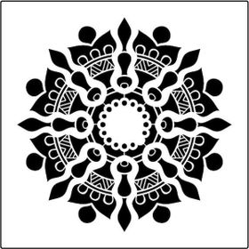 Artikel Mandala 14 30x30 cm Fayans Duvar Mobilya Stencil Boyama Şablonu