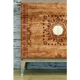 Artikel Mandala 2 30x30 cm Fayans Duvar Mobilya Stencil Boyama Şablonu