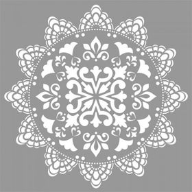 Artikel Mandala 25 30x30 cm Fayans Duvar Mobilya Stencil Boyama Şablonu