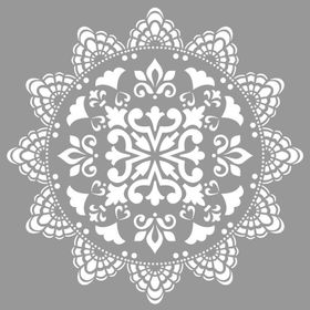 Artikel Mandala 25 30x30 cm Fayans Duvar Mobilya Stencil Boyama Şablonu