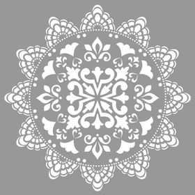 Artikel Mandala 25 30x30 cm Fayans Duvar Mobilya Stencil Boyama Şablonu