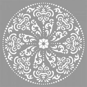 Artikel Mandala 27 30x30 cm Fayans Duvar Mobilya Stencil Boyama Şablonu