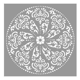 Artikel Mandala 27 30x30 cm Fayans Duvar Mobilya Stencil Boyama Şablonu