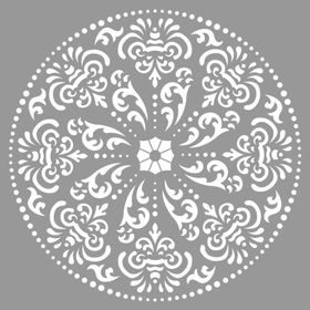 Artikel Mandala 27 30x30 cm Fayans Duvar Mobilya Stencil Boyama Şablonu