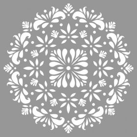Artikel Mandala 30 30x30 cm Fayans Duvar Mobilya Stencil Boyama Şablonu