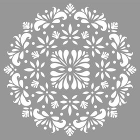 Artikel Mandala 30 30x30 cm Fayans Duvar Mobilya Stencil Boyama Şablonu