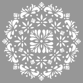 Artikel Mandala 30 30x30 cm Fayans Duvar Mobilya Stencil Boyama Şablonu