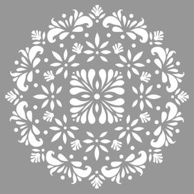 Artikel Mandala 30 30x30 cm Fayans Duvar Mobilya Stencil Boyama Şablonu