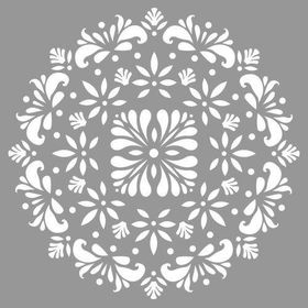 Artikel Mandala 30 30x30 cm Fayans Duvar Mobilya Stencil Boyama Şablonu