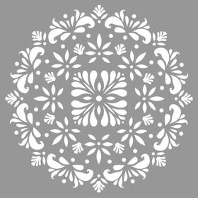Artikel Mandala 30 30x30 cm Fayans Duvar Mobilya Stencil Boyama Şablonu