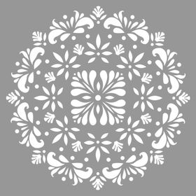 Artikel Mandala 33 30x30 cm Fayans Duvar Mobilya Stencil Boyama Şablonu