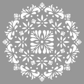 Artikel Mandala 33 30x30 cm Fayans Duvar Mobilya Stencil Boyama Şablonu