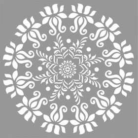 Artikel Mandala 34 30x30 cm Fayans Duvar Mobilya Stencil Boyama Şablonu