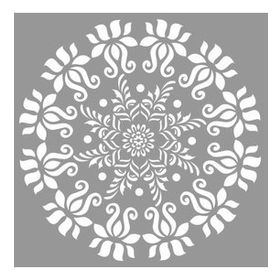 Artikel Mandala 34 30x30 cm Fayans Duvar Mobilya Stencil Boyama Şablonu