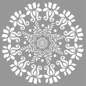 Artikel Mandala 34 30x30 cm Fayans Duvar Mobilya Stencil Boyama Şablonu