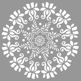 Artikel Mandala 34 30x30 cm Fayans Duvar Mobilya Stencil Boyama Şablonu