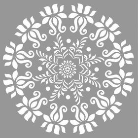 Artikel Mandala 34 30x30 cm Fayans Duvar Mobilya Stencil Boyama Şablonu