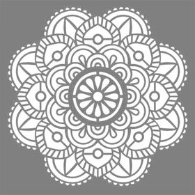 Artikel Mandala 35 30x30 cm Fayans Duvar Mobilya Stencil Boyama Şablonu