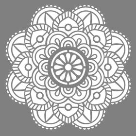 Artikel Mandala 35 30x30 cm Fayans Duvar Mobilya Stencil Boyama Şablonu