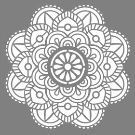 Artikel Mandala 35 30x30 cm Fayans Duvar Mobilya Stencil Boyama Şablonu