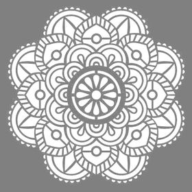 Artikel Mandala 35 30x30 cm Fayans Duvar Mobilya Stencil Boyama Şablonu