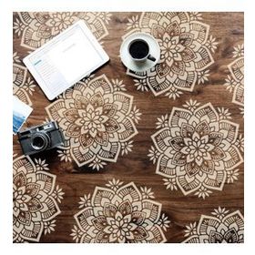 Artikel Mandala 6 30x30 cm Fayans Duvar Mobilya Stencil Boyama Şablonu