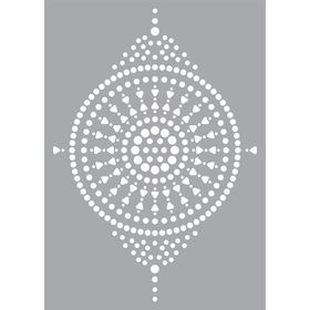 Artikel Mandala Desen 50x70 cm Duvar Fayans Mobilya Stencil Boyama Şablonu