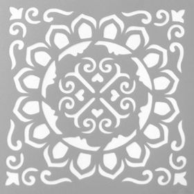 Artikel Mandala Karo 30x30 cm Fayans Duvar Mobilya Stencil Boyama Şablonu