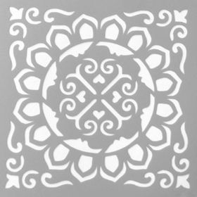 Artikel Mandala Karo 30x30 cm Fayans Duvar Mobilya Stencil Boyama Şablonu