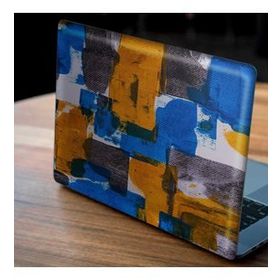 Artikel Mavi Turuncu Fırça Darbeleri Notebook Sticker