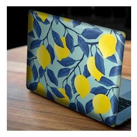 Artikel Mavi Üzerine Limon Deseni Notebook Sticker