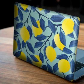 Artikel Mavi Üzerine Limon Deseni Notebook Sticker