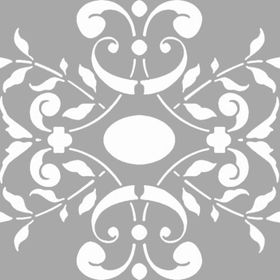 Artikel Maya Çiçek Motif 30x30 cm Duvar Fayans Mobilya Stencil Boyama Şablonu
