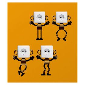 Artikel Maymunlar Priz Duvar Stickerı