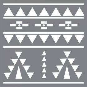 Artikel Meksika Kilimi Stencil Boyama Şablonu 30x30 cm Duvar Stencil