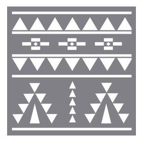 Artikel Meksika Kilimi Stencil Boyama Şablonu 30x30 cm Duvar Stencil
