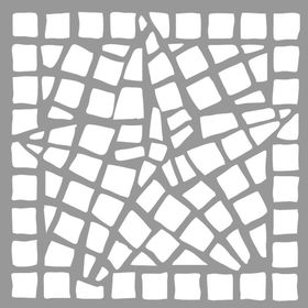 Artikel Mozaik Yıldız Stencil Boyama Şablonu 30x30 cm Duvar Stencil