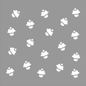 Artikel Muffinler Stencil Boyama Şablonu 30x30 cm Duvar Stencil