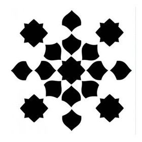 Artikel Negatif Fas Motif Stencil Boyama Şablonu 30x30 cm Duvar Stencil