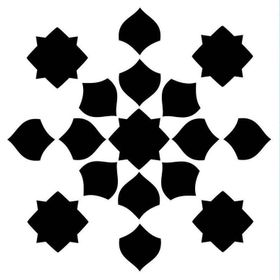 Artikel Negatif Fas Motif Stencil Boyama Şablonu 30x30 cm Duvar Stencil