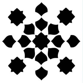Artikel Negatif Fas Motif Stencil Boyama Şablonu 30x30 cm Duvar Stencil