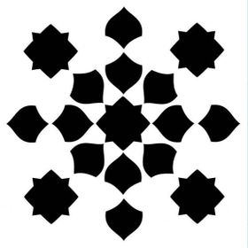 Artikel Negatif Fas Motif Stencil Boyama Şablonu 30x30 cm Duvar Stencil
