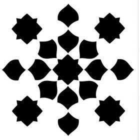 Artikel Negatif Fas Motif Stencil Boyama Şablonu 30x30 cm Duvar Stencil