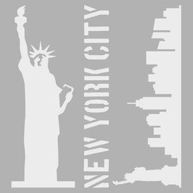 Artikel New York Stencil Boyama Şablonu 30x30 cm Duvar Stencil