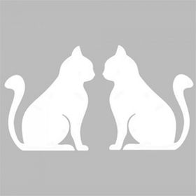 Artikel Oturan Kedi 2 Stencil Boyama Şablonu 30x30 cm Duvar Stencil