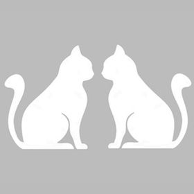 Artikel Oturan Kedi 2 Stencil Boyama Şablonu 30x30 cm Duvar Stencil