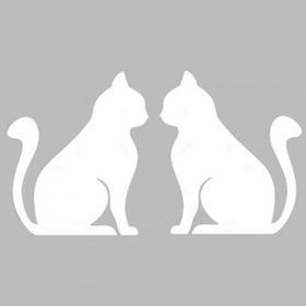Artikel Oturan Kedi 2 Stencil Boyama Şablonu 30x30 cm Duvar Stencil