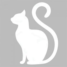 Artikel Oturan Kedi Stencil Boyama Şablonu 30x30 cm Duvar Stencil