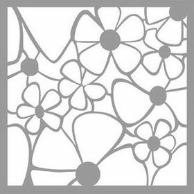 Artikel Papatya Vitray Stencil Boyama Şablonu 30x30 cm Duvar Stencil