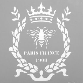 Artikel Paris Royal Bee Stencil Boyama Şablonu 30x30 cm Duvar Stencil